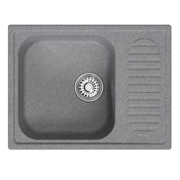 Мойка ML-GM18 КОМФОРТ с крылом, графит (342), 640*490*190мм - 00-00009393 