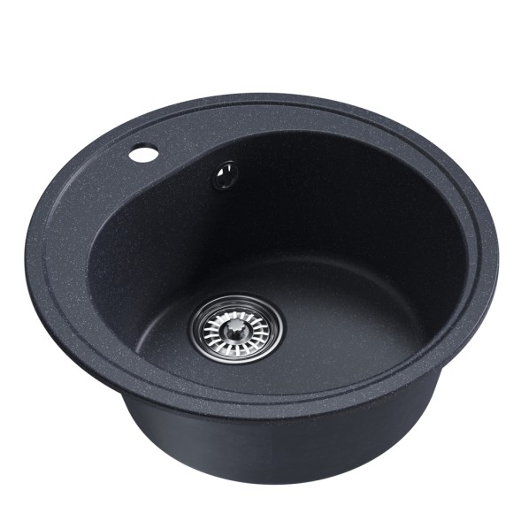 Мойкa ML-GM11 КОМФОРТ круглая, антрацит (343), 500мм (глуб. чаши 180) - 00-00009309 