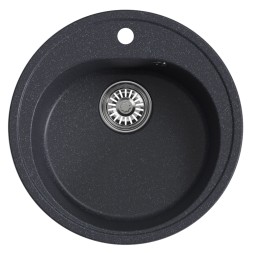 Мойкa ML-GM11 КОМФОРТ круглая, антрацит (343), 500мм (глуб. чаши 180) - 00-00009309 