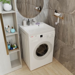 Раковина над стиральной машиной &amp;quot;ЛАЙН&amp;quot; 60*50 ш*г, с кронштейнами (MIXLINE) - БП-00006546 