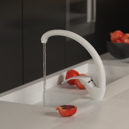 Смеситель для кухни 35к MIXLINE ML-GS02 (341) ультра белый высок. излив - 00-00001749