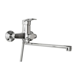 Смеситель для ванны и раковины 40к F22701-B FRAP (L-излив, хром, силумин) - F22701-B 