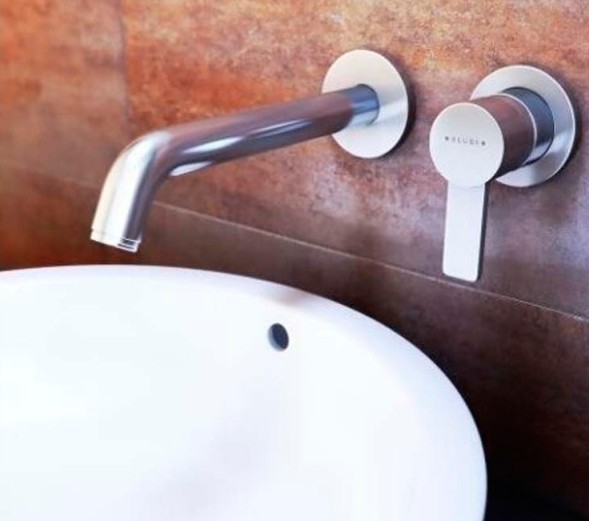 Смеситель для раковины KLUDI ZENTA  внешняя монтажная часть, излив 220 мм, хром (382450575)