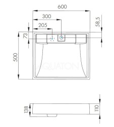 Раковина AQUATON Рейн 60 (1A72103KRW010)