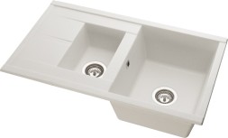 Кухонная мойка AQUATON Делия 87, двойная, цвет жемчуг (1A716232DE240)