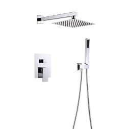 Душевая система 35к ПРОФСАН ПСМ-CB-02 лейка &amp;quot;Тропический душ квадрат &amp;quot; встраиваемая, ХРОМ - PSM-CB-02 