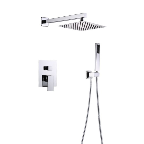 Душевая система 35к ПРОФСАН ПСМ-CB-02 лейка &amp;quot;Тропический душ квадрат &amp;quot; встраиваемая, ХРОМ - PSM-CB-02 