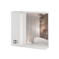 Зеркальный шкаф &amp;quot;КВАДРО-75&amp;quot; левый с подсветкой (ПВХ) - 551702 