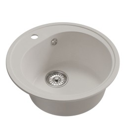 Мойкa ML-GM11 КОМФОРТ круглая, ультра-белая  (341), 500мм (глуб. чаши 180) - 00-00009307 