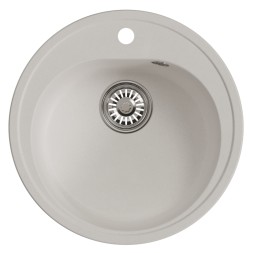 Мойкa ML-GM11 КОМФОРТ круглая, ультра-белая  (341), 500мм (глуб. чаши 180) - 00-00009307 