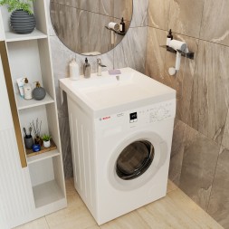 Раковина над стиральной машиной &amp;quot;ЛАЙН&amp;quot; 60*60 ш*г, с кронштейнами (MIXLINE) - БП-00006547 