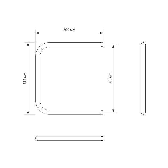 Полотенцесушитель MIXLINE SIMPLE P 50х50 1&amp;#039;&amp;#039; - ML-556317 