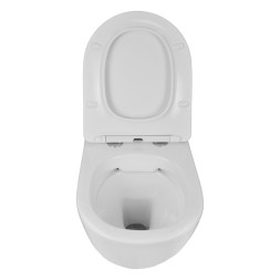 Унитаз подвесной Azario Grado 370х490х360 безободковый, с быстросъемным сидением микролифт (AZ-0046)