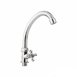 Смеситель для раковины/мойки 1/2 кер L4108 Ledeme КРЕСТ моно, силумин - L4108 