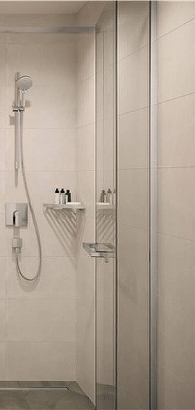 Ручка для душевой двери Hansgrohe AddStoris Шлифованный черный хром (41759340)