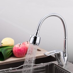 Смеситель для кухни 40к F43701-B FRAP бок.ручка (гибкий излив, п/гайку, хром, силумин) - F43701-B 