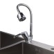 Смеситель для кухни 40к F43701-B FRAP бок.ручка (гибкий излив, п/гайку, хром, силумин) - F43701-B 