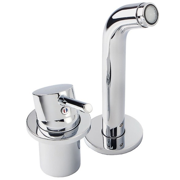 Смеситель для раковины KLUDI BOZZ  однорычажный, внешняя монтажная часть, излив 220 мм, хром (382450576)