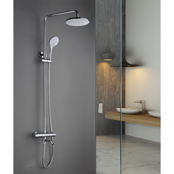 Душевая система термостат  G2490 GAPPO лейка &amp;quot;Тропический душ&amp;quot; D225 ХРОМ - G2490 