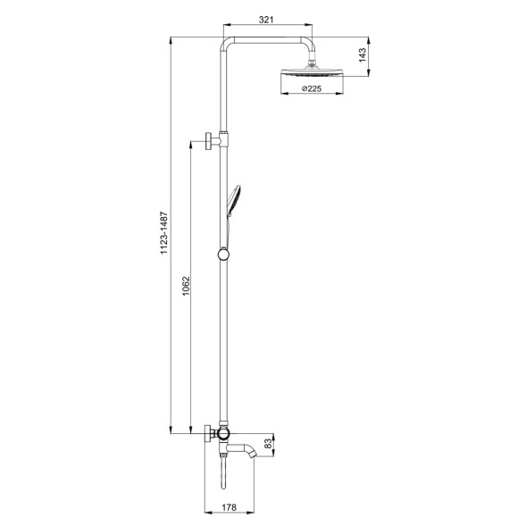 Душевая система термостат  G2490 GAPPO лейка &amp;quot;Тропический душ&amp;quot; D225 ХРОМ - G2490 