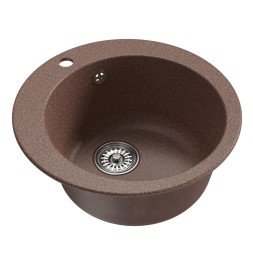 Мойкa ML-GM13 КОМФОРТ круглая, терракотовая (307), 495мм (глуб. чаши 200) - 00-00009325 