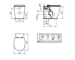Унитаз приставной Ideal Standard Connect AquaBlade® безободковый, глубокий смыв (E052401)