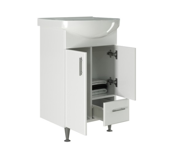 Тумба д/ванной &amp;quot;ВЕСТА-52&amp;quot; под раковину Альфана-52 (ОК) (ПВХ) - 528382 