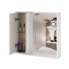 Зеркальный шкаф &amp;quot;ЭТЬЕН-75&amp;quot; левый с подсветкой (ПВХ) - 534831 