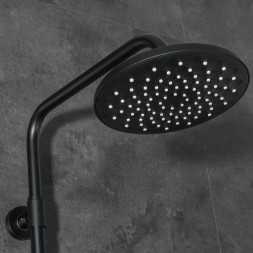 Душевая система термостат G2490-6 GAPPO лейка "Тропический душ" D225 ЧЕРНЫЙ - G2490-6