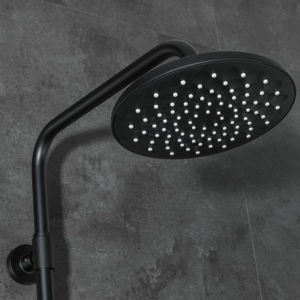 Душевая система термостат  G2490-6 GAPPO лейка &amp;quot;Тропический душ&amp;quot; D225 ЧЕРНЫЙ - G2490-6 