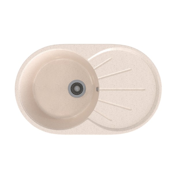 Мойка ML-GMS05 СТАНДАРТ овальная с крылом, бежевый (328), 740*455*190мм - 00-00002319 