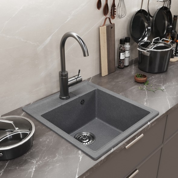 Мойка ML-GM28 КОМФОРТ графит (342), 450*500*190мм - 00-00009490 