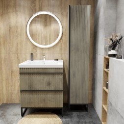 Пенал "Окленд" Дуб Мелфорд правый (350*1858*319) ЛОФТ (ПВХ) - 553259