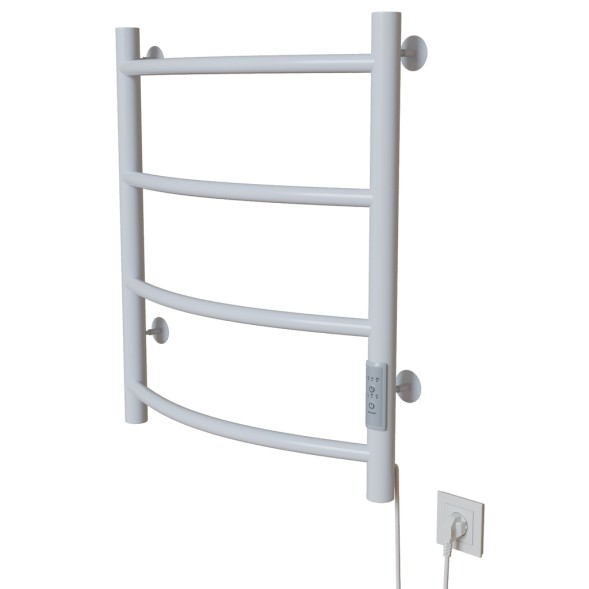 Полотенцесушитель MIXLINE CAPELLA  60х50 (таймер, 201 Вт, 4 перекладины) электрический БЕЛЫЙ - ML-556339 