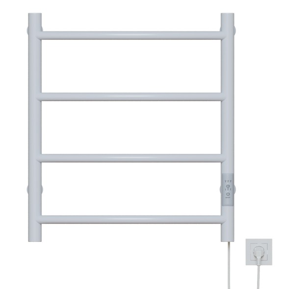 Полотенцесушитель MIXLINE CAPELLA  60х50 (таймер, 201 Вт, 4 перекладины) электрический БЕЛЫЙ - ML-556339 