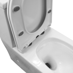 Унитаз-моноблок Azario Velluto, торнадо, с сиденьем микролифт 650*370*775 (AZ-6281)