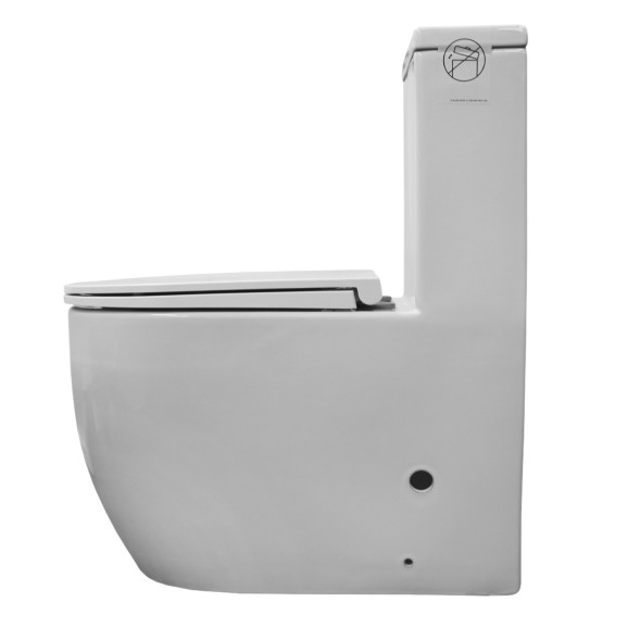 Унитаз-моноблок Azario Velluto, торнадо, с сиденьем микролифт 650*370*775 (AZ-6281)