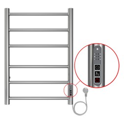 Полотенцесушитель электрический AZARIO PARMA 400/600 6 секций, диммер справа, хром (AZ10846)