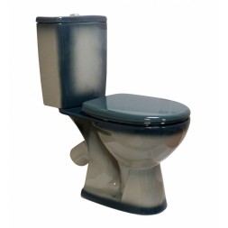 Унитаз-компакт "Уют" зеленый (косой, нижн, сид полип, 2-кн арм) (Rosa) - 4630055558780