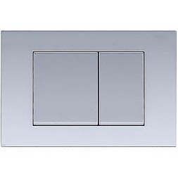 Кнопка смыва AZARIO FORTE двойная, квадратная, пластик, хром матовый (AZ-100-021F)