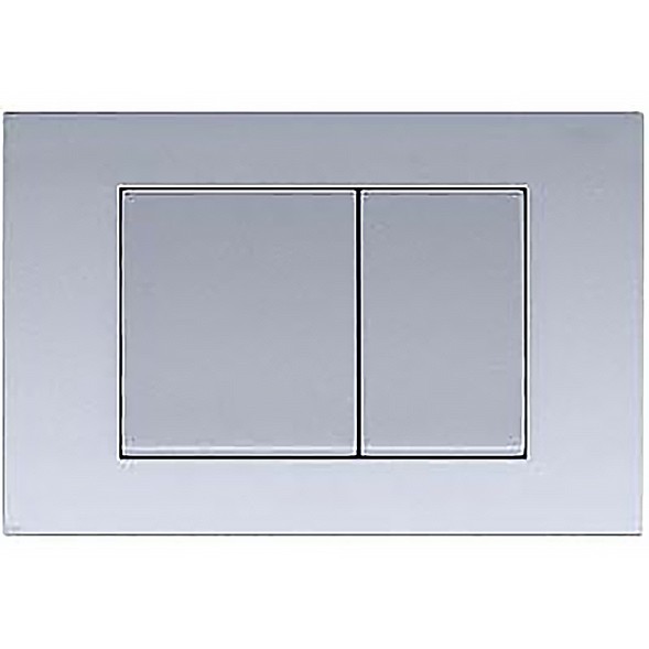 Кнопка смыва AZARIO FORTE двойная, квадратная, пластик, хром матовый (AZ-100-021F)