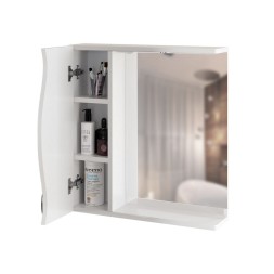 Зеркальный шкаф &amp;quot;ЛИМА-65&amp;quot; левый с подсветкой (ПВХ) - 551707 