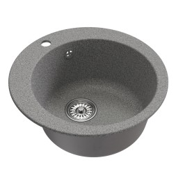 Мойкa ML-GM13 КОМФОРТ круглая, темно-серая (309), 495мм (глуб. чаши 200) - 00-00009327 