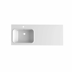 Раковина накладная&amp;quot;БИЛЛ-120*48&amp;quot; ш*г левый (выпуск, перелив, крепление, кронштейн) (MIXLINE) - 00-00010904 