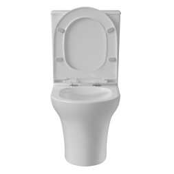 Унитаз-моноблок безободковый WAVE STAR, гор,ниж,2-кн.арм,сид.полипр,м/л,быстр,БЕЛЫЙ глянец - 555165 