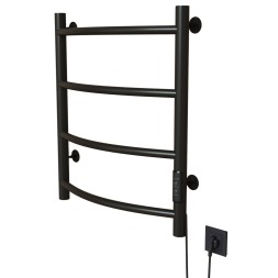 Полотенцесушитель MIXLINE CAPELLA  60х50 (таймер, 201 Вт, 4 перекладины) электрический ЧЕРНЫЙ - ML-556340 