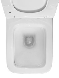 Унитаз-моноблок AZARIO STOUN 405х750х780 напольный, безободковый, в комплекте с сиденьем дюропласт микролифт, белый (AZ-1109)