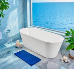 Ванна акриловая Loranto 1500х750х580 отдельностоящая, без перелива, в комплекте с сифоном и опорными ножками, цвет белый (CS-10-150)