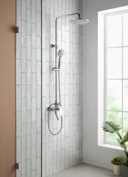 Душевая колонна Bravat RHEIN со смесителем для ванны, поворотный излив, хром (F6429564CP-A-ENG)