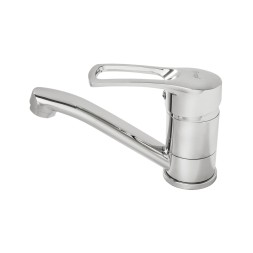 Смеситель для кухни 40к F45701-B FRAP (кор. плоск. пов. излив, хром, п/гайку, силумин) - F45701-B 